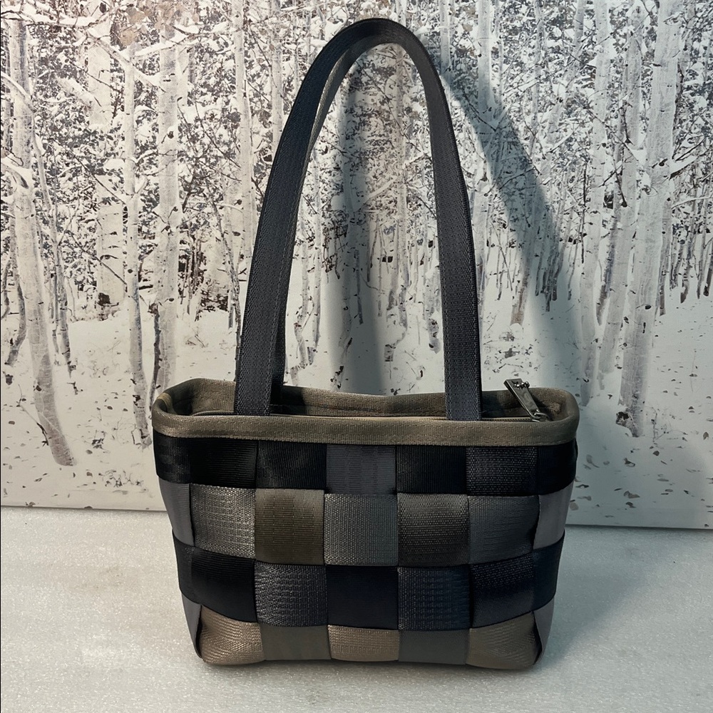 Harveys Original Footed Seatbelt Multi Gray Shoulder Handbag Double Strap Med - Picture 3 of 10